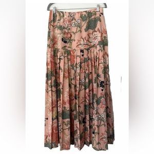 Tuckernuck Floral Pleated Maxiskirt M